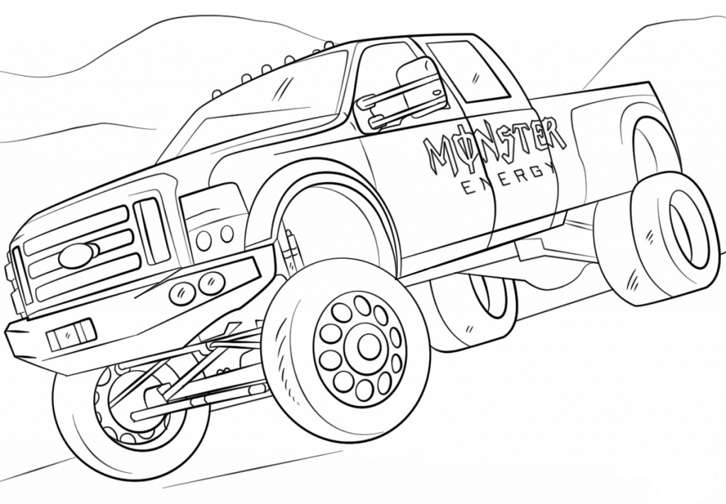 10 Monster Jam Coloring Pages To Print