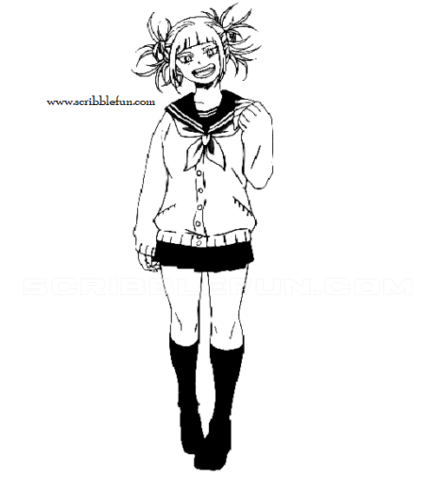 Himiko Toga Coloring Page ScribbleFun