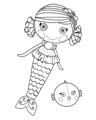 Lalaloopsy Mermaid Coloring Page