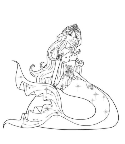 Merliah Mermaid Coloring Page