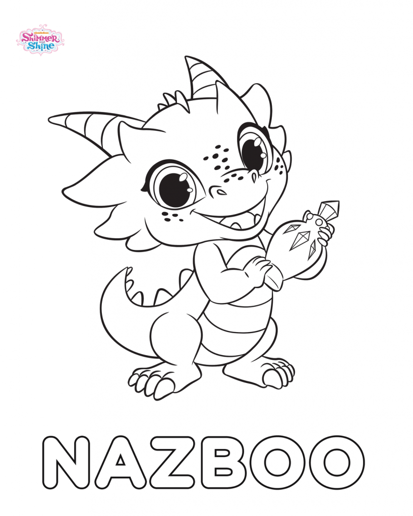 Nazboo From Shimmer And Shine Coloring Page