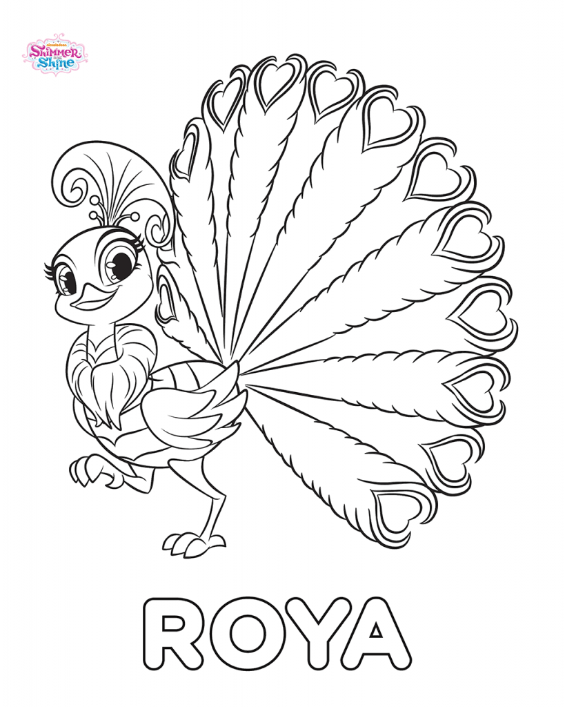 Shimmer and Shine Coloring Pages Roya 