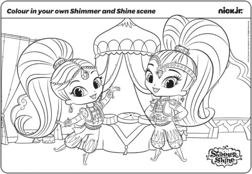 Shimmer And Shine Having Fun Coloring Page