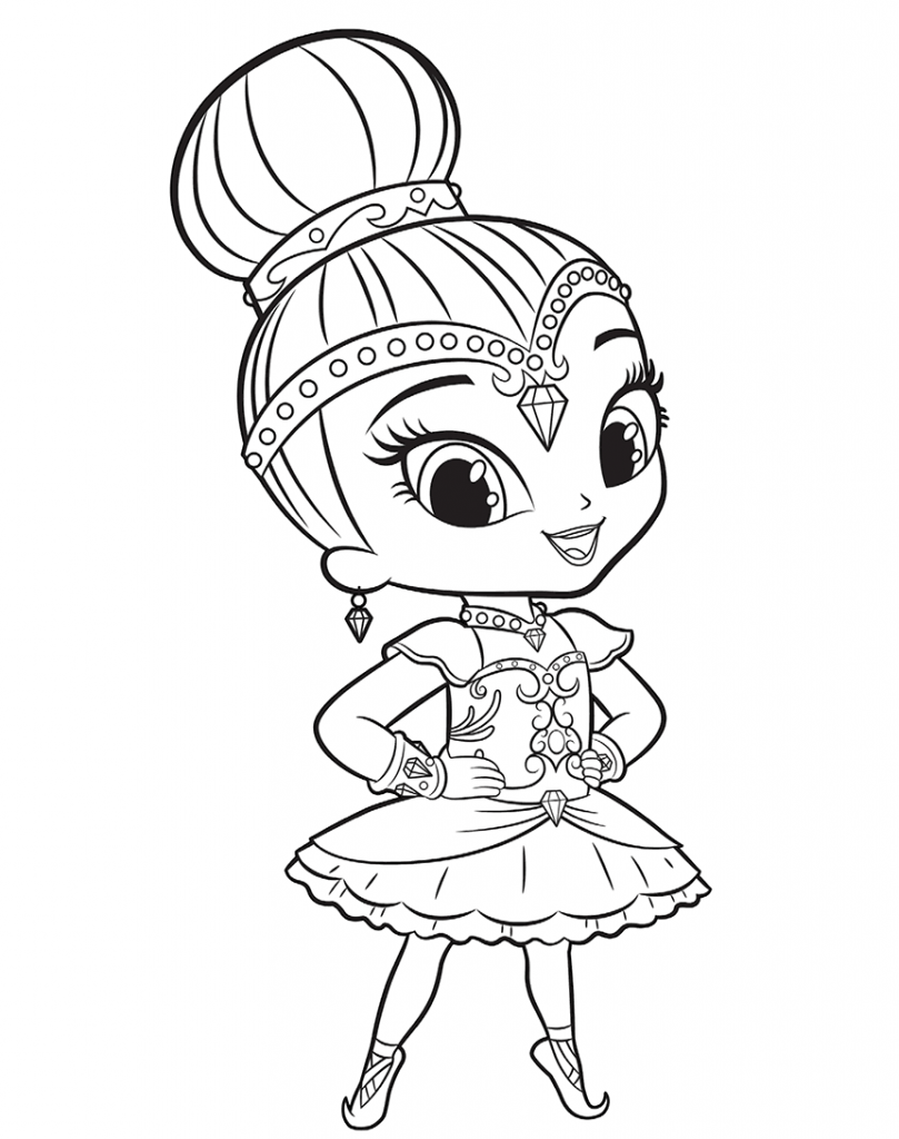 Shine Ready For Ballet Shimmer and Shine Coloring Pages