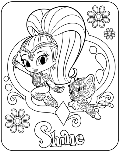 Shine With Nahal Coloring Page