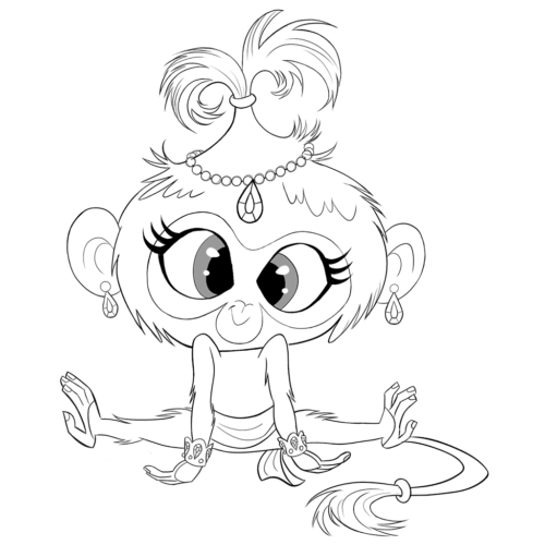 Tala Doing Yoga Coloring Page