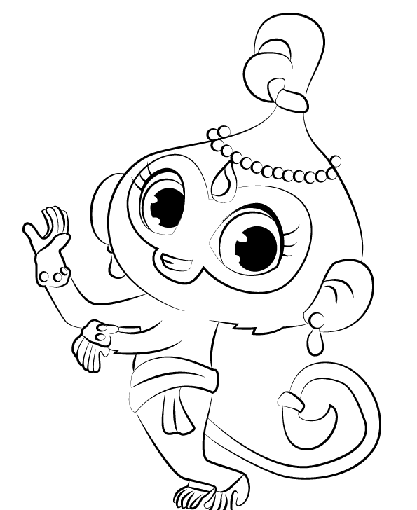 Shimmer and Shine Coloring Pages Tala 