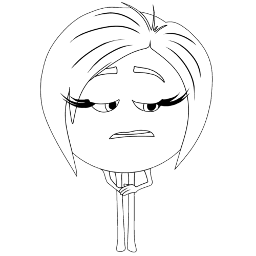 The Emoji Movie Mary Meh Coloring Page