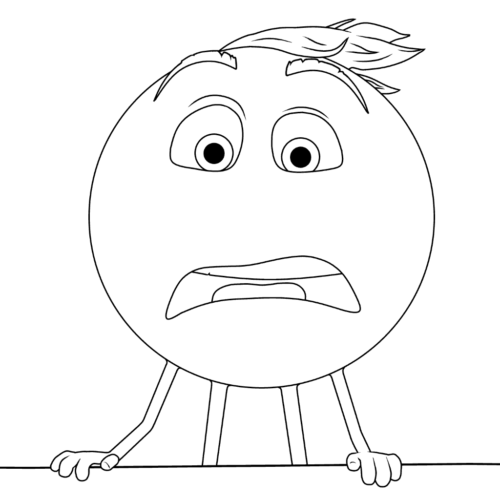 the emoji movie confused gene coloring page