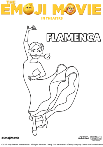 The Emoji Movie Flamenca Coloring Page