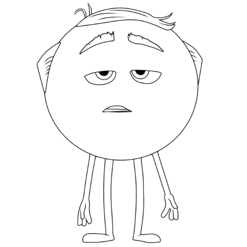 The Emoji Movie Mel Meh Coloring Page