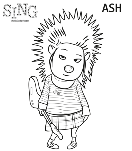 Ash Coloring Page