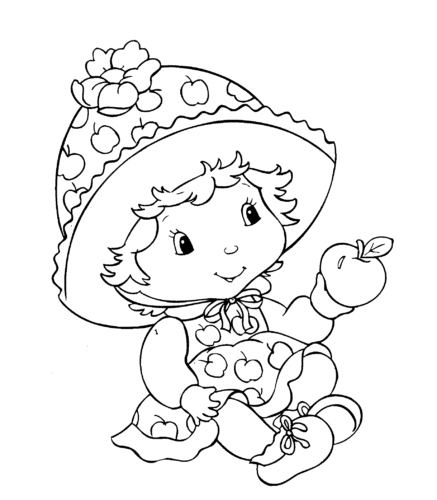 Baby Shortcake Strawberry Coloring Page