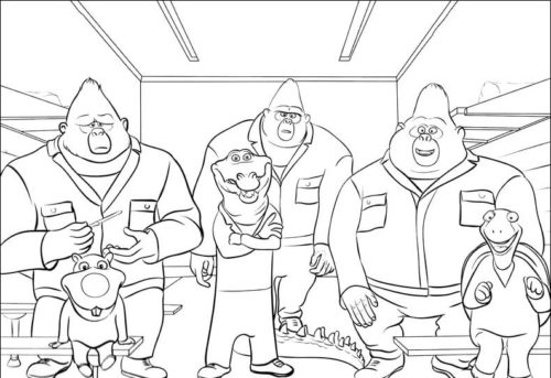 Big Daddy Marcus And His Gang Coloring Page