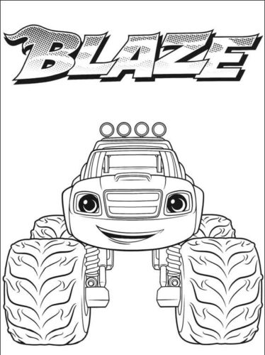 Blaze Coloring Pages