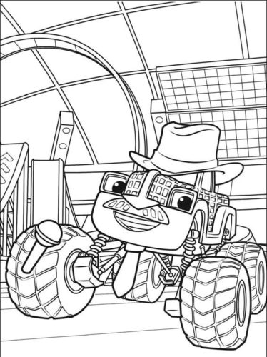 Bump BumperMan from Blaze and the monster machines coloring page