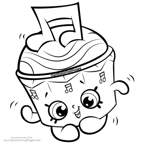 Cappella Cupcake Shopkins Season 7 Coloring Page