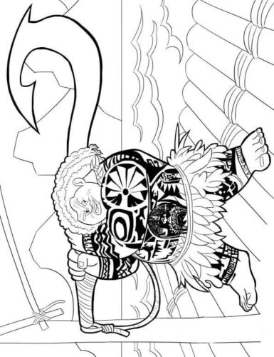 Confident Maui Coloring Page