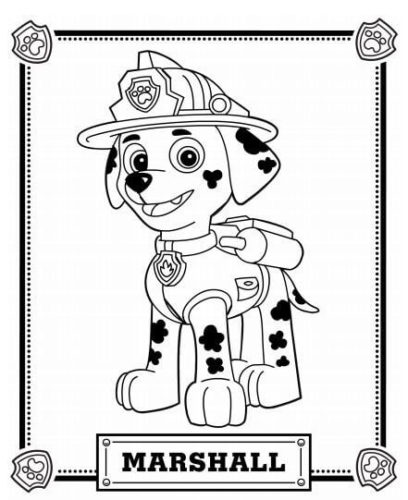 Marshall Paw Patrol Coloring Page