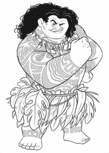 Maui Posing Coloring Page