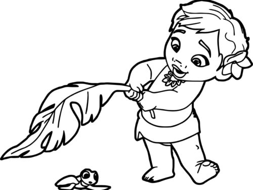 Moana Princess Coloring Page