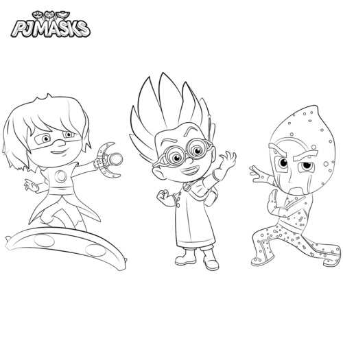 Night Ninja, Luna Girl And Romeo Coloring Page