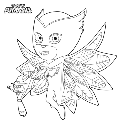 Owlette With Her Puppet Coloring Page