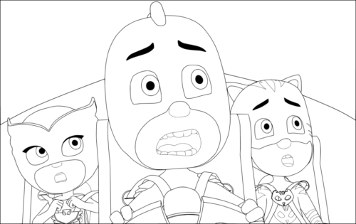 PJ Masks In Gekko Mobile Coloring Page