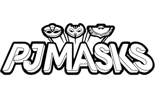 PJ Masks Logo Coloring Page