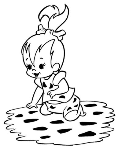 Pebbles Flintstone Coloring Page