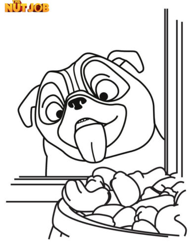 Precious The Pug Coloring Page