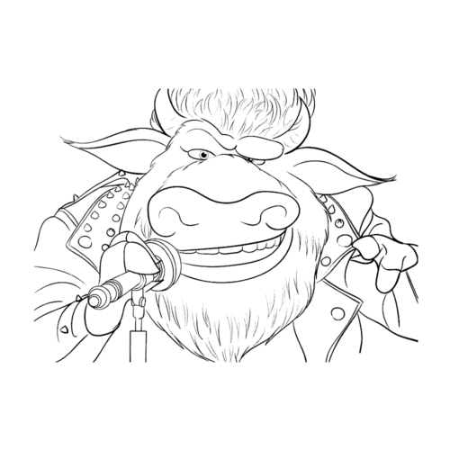 Richard, The Rapper Buffalo Coloring Page