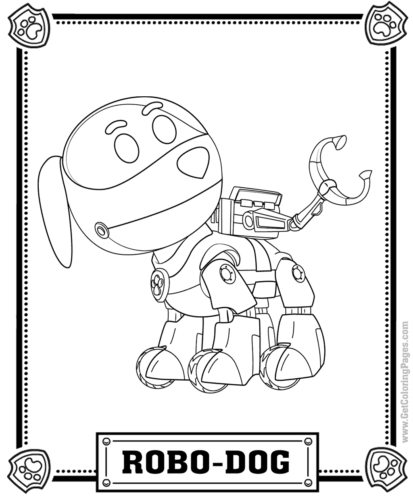 Robo-Dog Paw Patrol Coloring Page