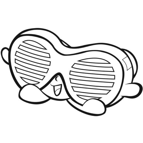 Party Glasses Shopkins Season 7 Coloring Pages
