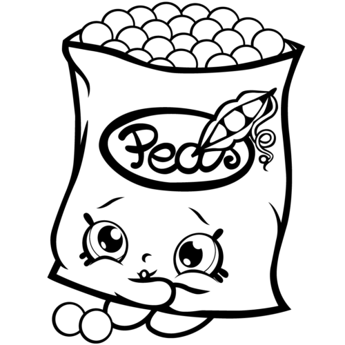 Shopkins Season 1 Freezy Peazy Coloring Page