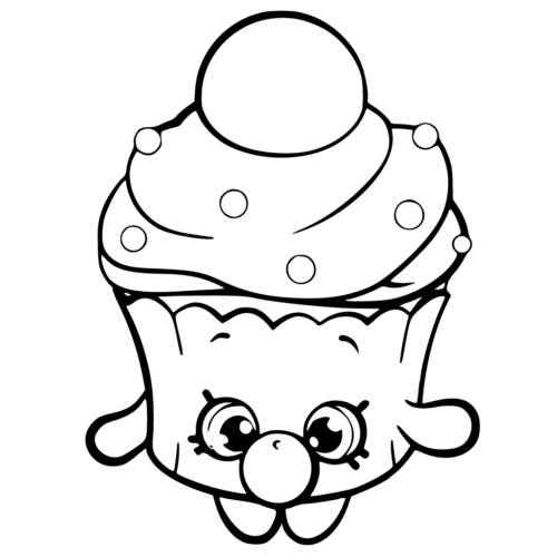 Shopkins Season 6 Bubble Cupcake Coloring Page