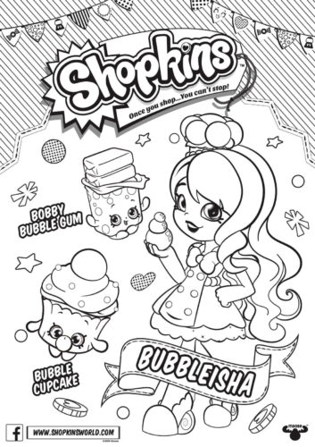 Shopkins Season 6 BubbleIsha Shoppies Coloring Page