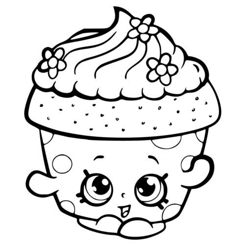 Shopkins Season 6 Cupcake Petal Coloring Page