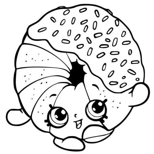 Shopkins Season 6 Dippy Donut Coloring Page