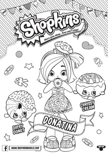 Shopkins Season 6 Donatina Shoppies Coloring Page