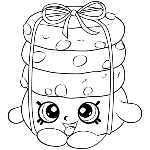 Shopkins Season 6 Stacks Cookie Coloring Page