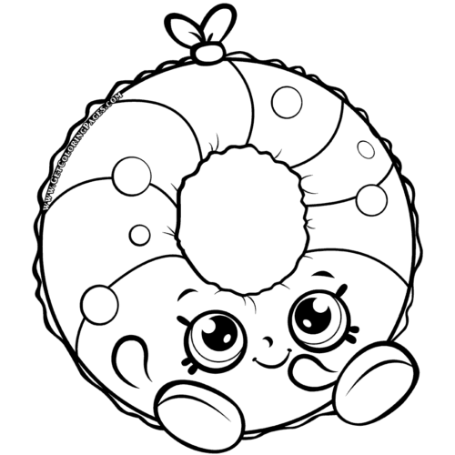 Shopkins Season 7 Polly Pool Ring Coloring Page