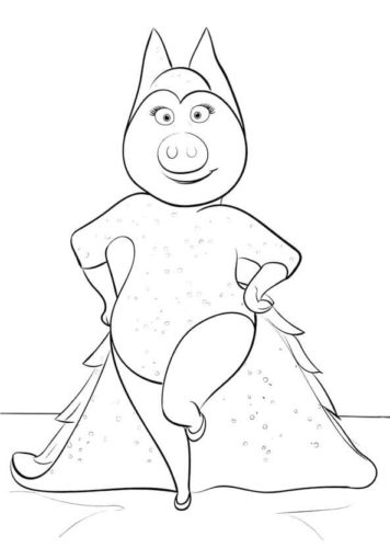 Sparkling Rosita Coloring Page