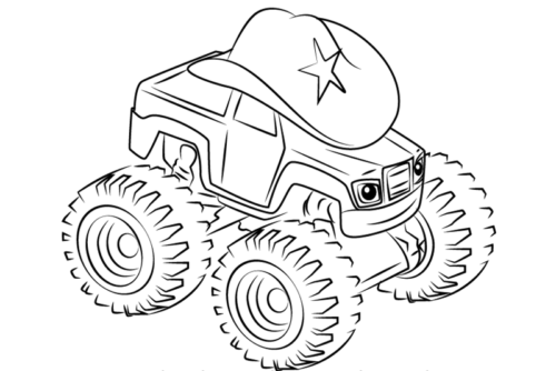 Starla from Blaze and the monster machines coloring page
