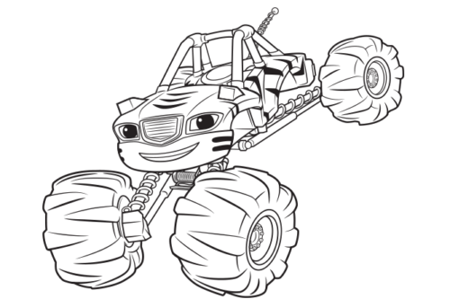 Blaze and the monster machines Stripes coloring page