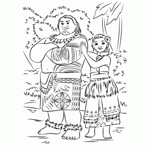 Tui And Sina Coloring Page