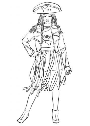 Uma Descendants 2 Coloring Page