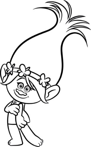 Poppy Coloring Page