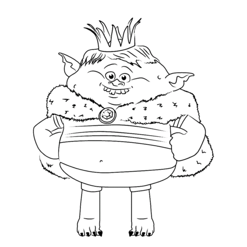 King Gristle Jr. Coloring Page