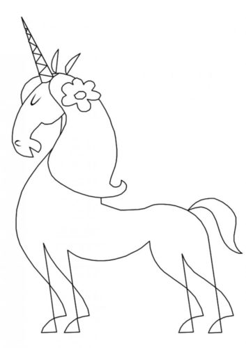 Persian Unicorn coloring page